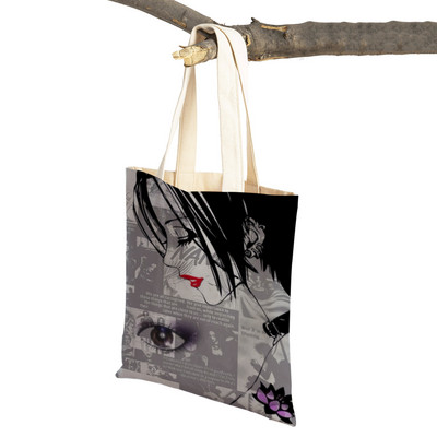 Anime NANA Art ikdienas sieviešu iepirkumu soma japāņu klasiska multfilma audekls sievietēm pircēju soma Ceļojumu rokassomas