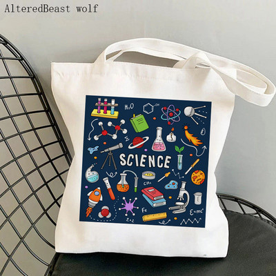 Ženska torba za kupovinu Znanost Kemija je kao kuhanje Samo ne ližite žlicu Torba Harajuku platnena torba za učitelje Torba za rame