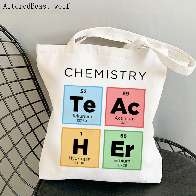 Ženska torba za kupovinu Znanost Kemija je kao kuhanje Samo ne ližite žlicu Torba Harajuku platnena torba za učitelje Torba za rame