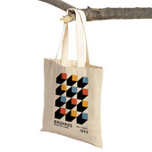 Bauhaus Color Block Geometric Line Moderne retro ženske torbe za kupnju Platnena torba za kupovinu u supermarketu Tote torbica za višekratnu upotrebu