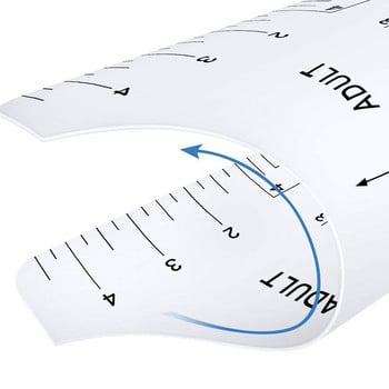 Линийка за подравняване на тениски KDD за направляващи линийки за дизайн на тениски с таблица с размери Шаблон за геометрия за възрастни, младежи, малки деца
