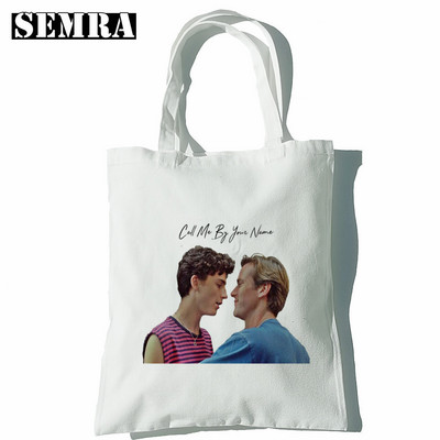 Call Me By Your Name Elio Oliver Aethetic Ručne torbe Torbe na rame Ležerna kupnja Ručna torba za djevojke Ženska elegantna platnena torba