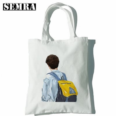 Call Me By Your Name Elio Oliver Aethetic Ručne torbe Torbe na rame Ležerna kupnja Ručna torba za djevojke Ženska elegantna platnena torba