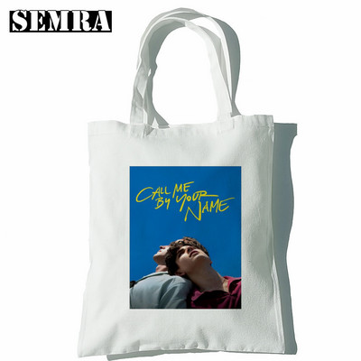 Call Me By Your Name Elio Oliver Aethetic Ručne torbe Torbe na rame Ležerna kupnja Ručna torba za djevojke Ženska elegantna platnena torba