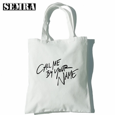 Call Me By Your Name Elio Oliver Aethetic Ručne torbe Torbe na rame Ležerna kupnja Ručna torba za djevojke Ženska elegantna platnena torba