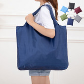 Prijenosna višekratna kupovna torba Oxford, jednobojna, sklopiva torbica, jednobojna, vodootporna ručna torbica, džepna torbica