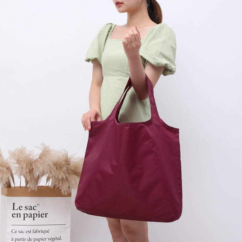 Prijenosna višekratna kupovna torba Oxford, jednobojna, sklopiva torbica, jednobojna, vodootporna ručna torbica, džepna torbica