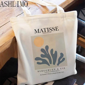 Shopper Ženske torbe na rame Matisse Ljetne Large Capacity Casual Canvas Fun Art Printing Messenger Bag Fashion Harajuku Letter