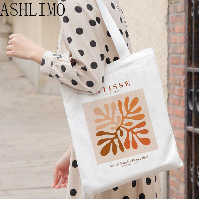 Shopper Ženske torbe na rame Matisse Ljetne Large Capacity Casual Canvas Fun Art Printing Messenger Bag Fashion Harajuku Letter