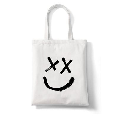 Walls Print Női vásárlótáskák Bevásárlótáska Utazótáska Főiskolai Retro válltáska Nagy kapacitású diákkézitáska