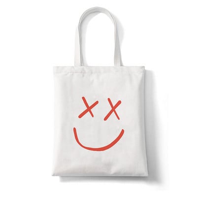 Walls Print Női vásárlótáskák Bevásárlótáska Utazótáska Főiskolai Retro válltáska Nagy kapacitású diákkézitáska