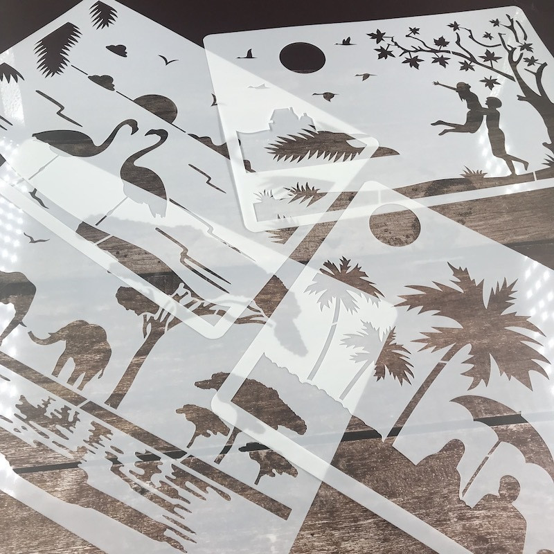 A4 29 см слон жираф диви животни Африка шаблони Направи си сам стенни картини лексикон оцветяване релефен албум декоративен шаблон