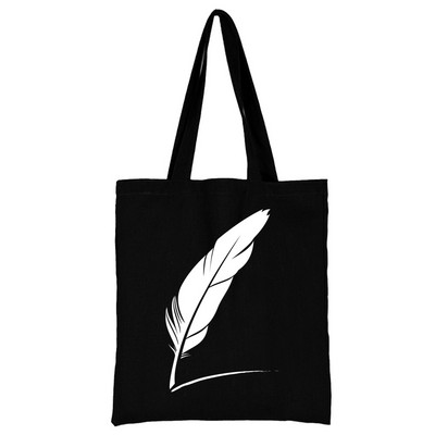 Torba za kupovinu Ženska ručna torba Torba na rame Ženska kupovna platnena torba Višekratna upotreba za putovanje na posao Školska torba velikog kapaciteta S printom perja
