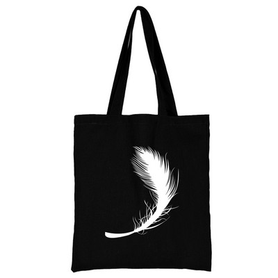 Torba za kupovinu Ženska ručna torba Torba na rame Ženska kupovna platnena torba Višekratna upotreba za putovanje na posao Školska torba velikog kapaciteta S printom perja