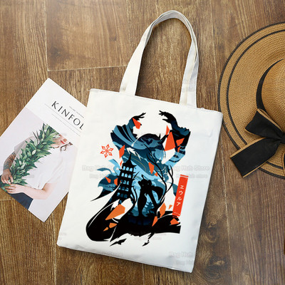 Genshin Impact Venti Hu Tao Shopping Bag Grocery Handbag Zhong Li Raiden Shogun Bolsas De Tela Tote Bolsa Shopping Bag Jute Tote