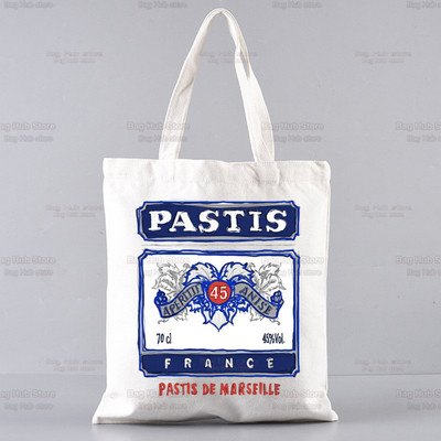 Ricard grafinis animacinis spausdintas drobinis pečių krepšys, moteriškas Harajuku Juokingas, didelės talpos ekologiškas RICARD pirkėjo krepšys