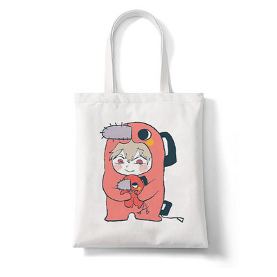 Japānas anime motorzāģis Kawaii Pochita Denji sieviešu iepirkumu soma Pircējs motorzāģis vīrietis anime iepirkumu soma Audekla soma kokvilnas soma