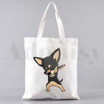 Chihuahua Funny Dog Lovely Fashion Animal Τσάντες 90s Τσάντες ώμου Casual Shopping Girls Handbag Γυναικεία Κομψή τσάντα από καμβά