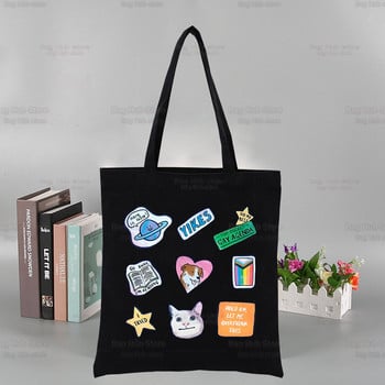 Heartstopper Graphic Printed Canvas Nick and Charlie Shoulder Bag Γυναικεία Harajuku Funny Eco Romance Tv Show Shopper Bag