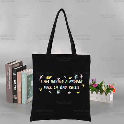 „Heartstopper“ grafinis spausdintas drobinis Niko ir Čarlio peties krepšys, moteriškas „Harajuku“ Juokingas ekologinis romantikos televizijos šou krepšys pirkėjui