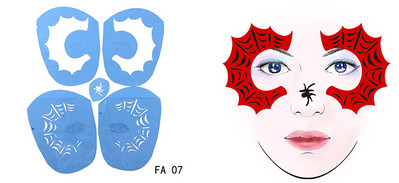 OPHIR atkārtoti lietojama sejas krāsa un pagaidu tetovēšanas trafarets Body Art sejas dizaina grima veidne Helovīna ballītei FA01-FA25