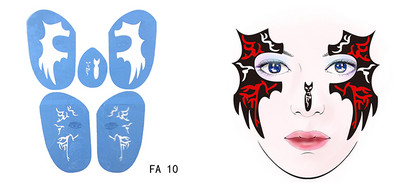OPHIR atkārtoti lietojama sejas krāsa un pagaidu tetovēšanas trafarets Body Art sejas dizaina grima veidne Helovīna ballītei FA01-FA25