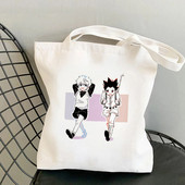 Hunter X Hunter torba za kupnju Shopper platnena torba za rame Torba od jute za višekratnu upotrebu Velika torba Harajuku ručna torba Sac Tissu