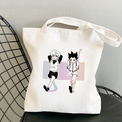 Hunter X Hunter Τσάντα αγορών Shopper Καμβάς τσάντα ώμου Επαναχρησιμοποιήσιμη τσάντα γιούτας Τσάντα tote μεγάλης χωρητικότητας Harajuku Handbag Sac Tissu