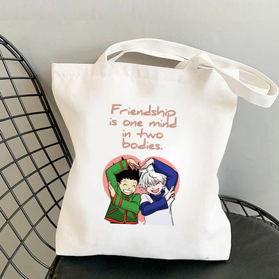 Hunter X Hunter torba za kupnju Shopper platnena torba za rame Torba od jute za višekratnu upotrebu Velika torba Harajuku ručna torba Sac Tissu