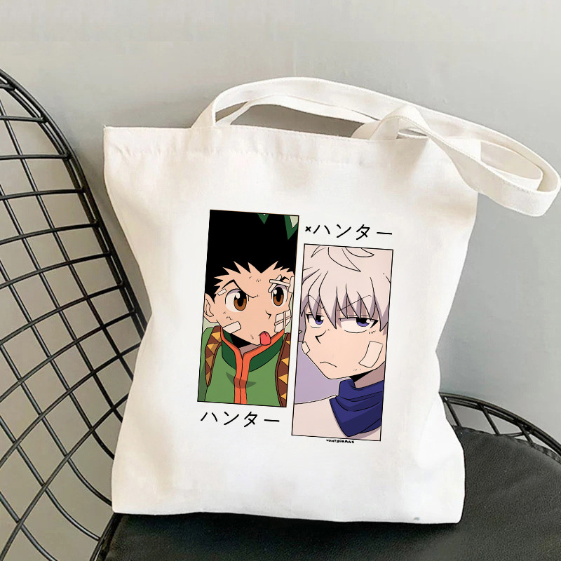 Hunter X Hunter torba za kupnju Shopper platnena torba za rame Torba od jute za višekratnu upotrebu Velika torba Harajuku ručna torba Sac Tissu