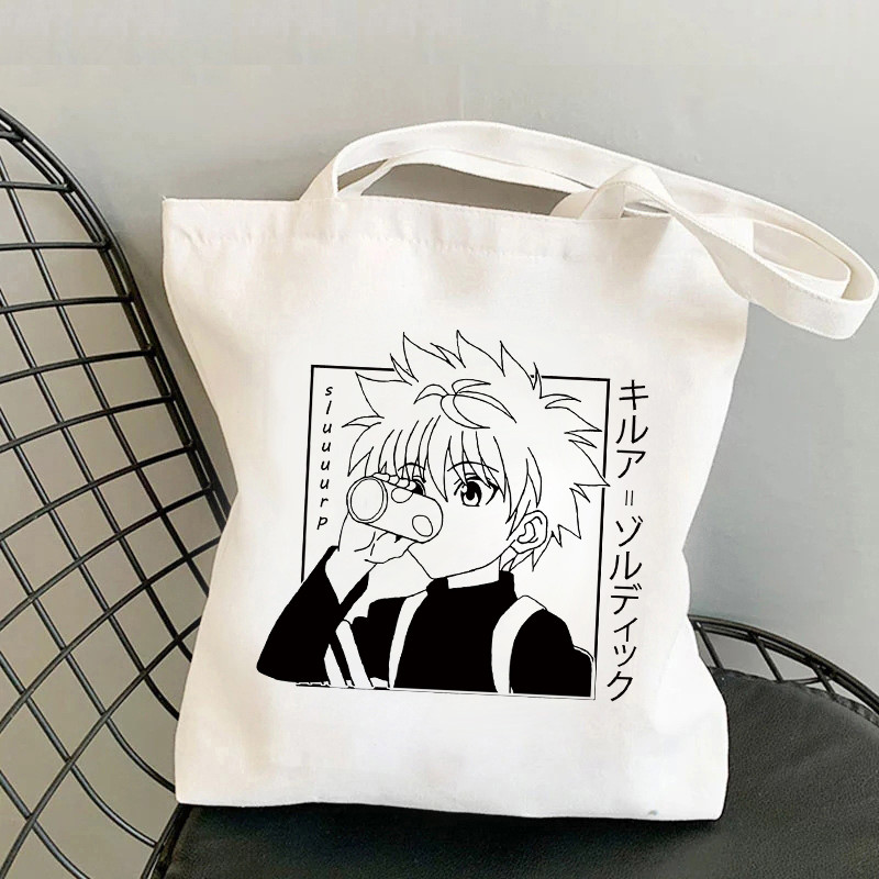 Hunter X Hunter torba za kupnju Shopper platnena torba za rame Torba od jute za višekratnu upotrebu Velika torba Harajuku ručna torba Sac Tissu