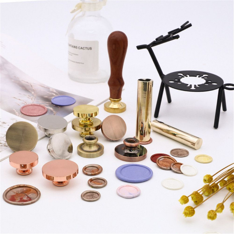 Коледна картичка Scrapbooking Любовно сърце Печати Печати Кръгла боя Печат Восък Медна глава Восъчен печат Весела Коледа