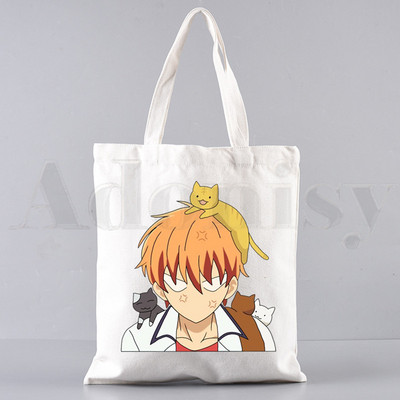 Anime Fruits Krepšelis Jurijus Nakamura Yuki Kyo Tohru Rankinės Pečių Krepšiai Laisvalaikio apsipirkimas Merginų rankinė Moteriškas Elegantiškas drobinis krepšys