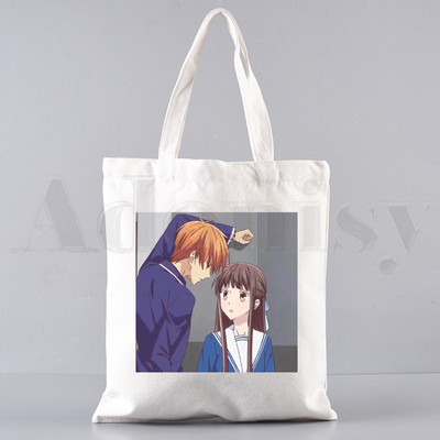 Anime Fruits Krepšelis Jurijus Nakamura Yuki Kyo Tohru Rankinės Pečių Krepšiai Laisvalaikio apsipirkimas Merginų rankinė Moteriškas Elegantiškas drobinis krepšys