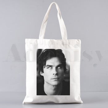 The Vampire Diaries Harajuku 90s Printed Graphic Handbags Τσάντες ώμου Casual Shopping Girls Handbag Γυναικεία Κομψή τσάντα από καμβά