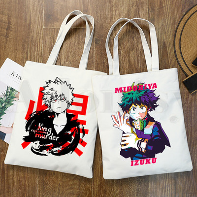 Boku No Hero My Hero Academia Deku Bakugou Anime Grafikas multfilmu druka Iepirkumu somas Meiteņu mode Ikdienas iepakojums Rokassoma