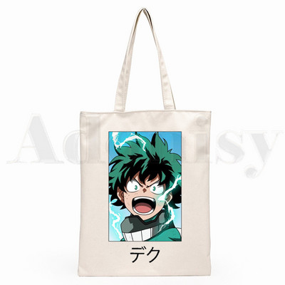 Boku No Hero My Hero Academia Deku Bakugou Anime Graphic Cartoon Print Shopping Bags Djevojačka moda Casual Pacakge Ručna torba