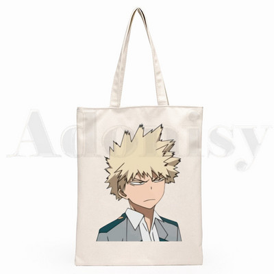 Boku No Hero My Hero Academia Deku Bakugou Anime Graphic Cartoon Print Shopping Bags Djevojačka moda Casual Pacakge Ručna torba