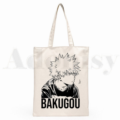 Boku No Hero My Hero Academia Deku Bakugou Anime Graphic Cartoon Print Shopping Bags Djevojačka moda Casual Pacakge Ručna torba