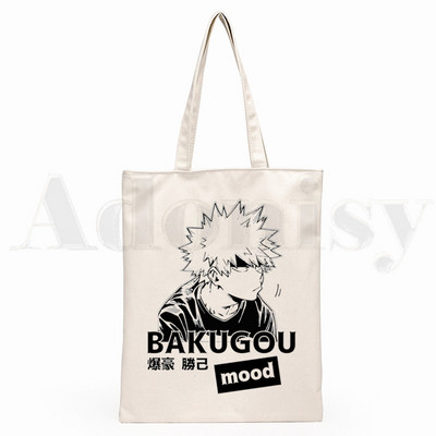 Boku No Hero My Hero Academia Deku Bakugou Anime Graphic Cartoon Print Shopping Bags Djevojačka moda Casual Pacakge Ručna torba