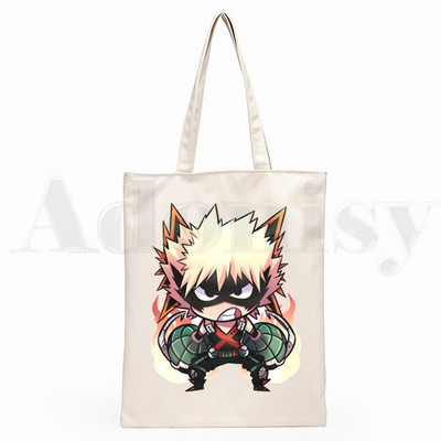 Boku No Hero My Hero Academia Deku Bakugou Anime Graphic Cartoon Print Shopping Bags Djevojačka moda Casual Pacakge Ručna torba