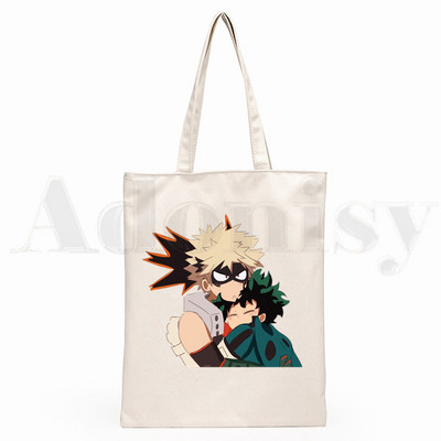 Boku No Hero My Hero Academia Deku Bakugou Anime Graphic Cartoon Print Shopping Bags Djevojačka moda Casual Pacakge Ručna torba