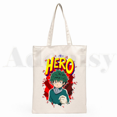 Boku No Hero My Hero Academia Deku Bakugou Anime Graphic Cartoon Print Shopping Bags Djevojačka moda Casual Pacakge Ručna torba