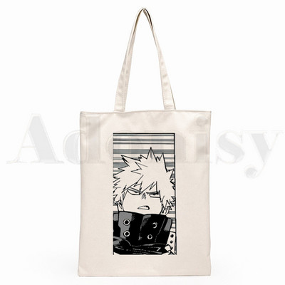 Boku No Hero My Hero Academia Deku Bakugou Anime Graphic Cartoon Print Shopping Bags Djevojačka moda Casual Pacakge Ručna torba