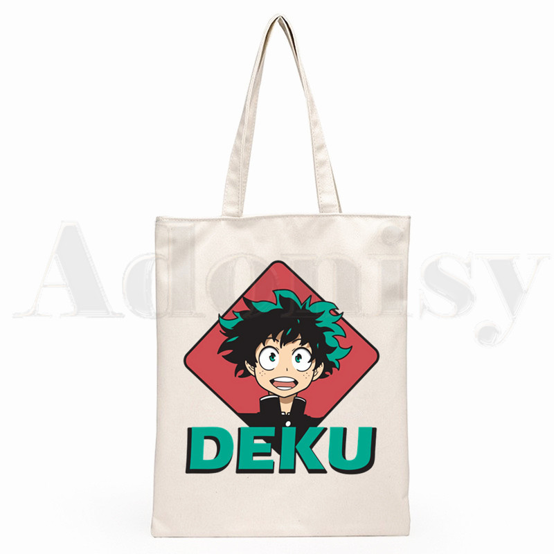 Boku No Hero My Hero Academia Deku Bakugou Anime Graphic Cartoon Print Shopping Bags Djevojačka moda Casual Pacakge Ručna torba
