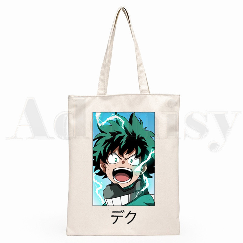 Boku No Hero My Hero Academia Deku Bakugou Anime Graphic Cartoon Print Shopping Bags Djevojačka moda Casual Pacakge Ručna torba