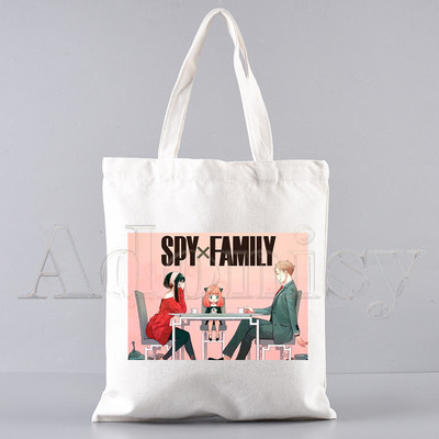 SPYFAMILY pircēju somas Iepirkumu soma SPY*FAMILY Tote Bag Plecu soma Audekla somas Lielas ietilpības koledžas rokassomiņa