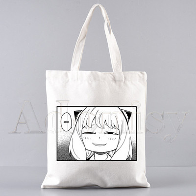 SPYFAMILY pircēju somas Iepirkumu soma SPY*FAMILY Tote Bag Plecu soma Audekla somas Lielas ietilpības koledžas rokassomiņa