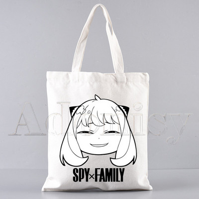SPYFAMILY pircēju somas Iepirkumu soma SPY*FAMILY Tote Bag Plecu soma Audekla somas Lielas ietilpības koledžas rokassomiņa