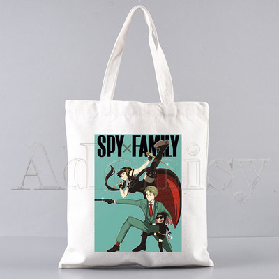 SPYFAMILY pircēju somas Iepirkumu soma SPY*FAMILY Tote Bag Plecu soma Audekla somas Lielas ietilpības koledžas rokassomiņa